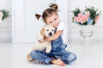 kid and pet