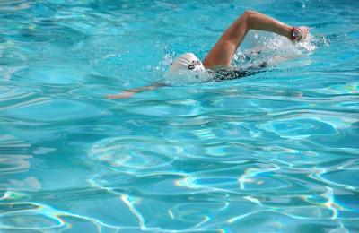 swimming laps