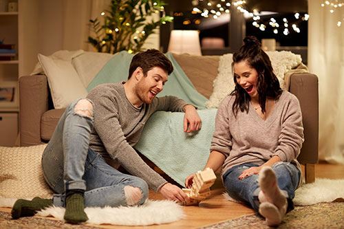 Couple Playing a Game