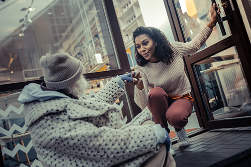 Woman Helping